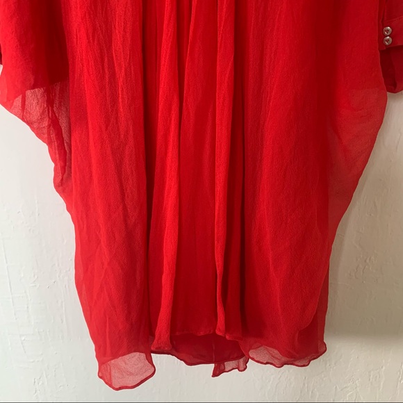 Diane Von Furstenberg Red Silk Shift Dress - Picture 4 of 11